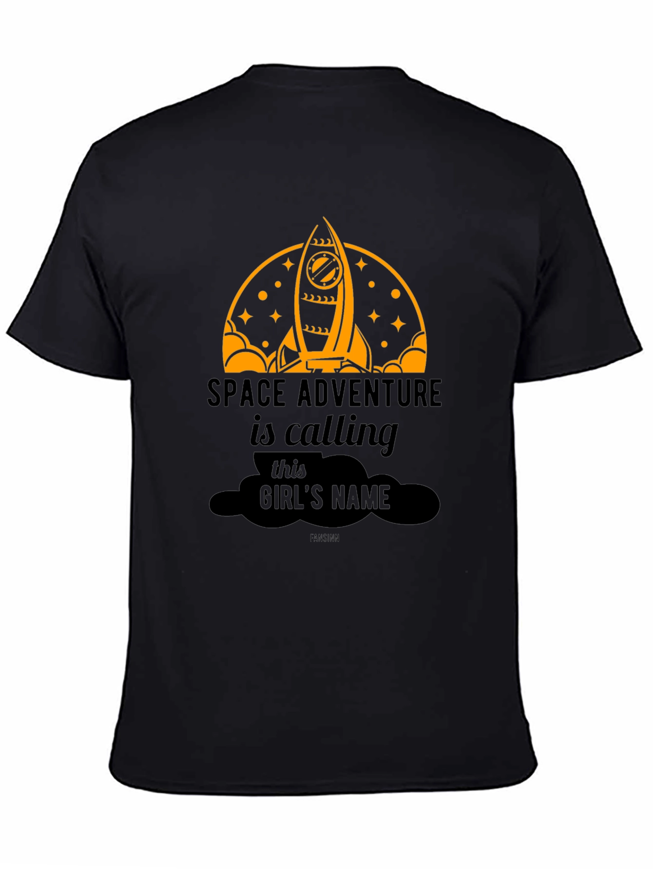 Space Adventure Girls Name T-Shirt