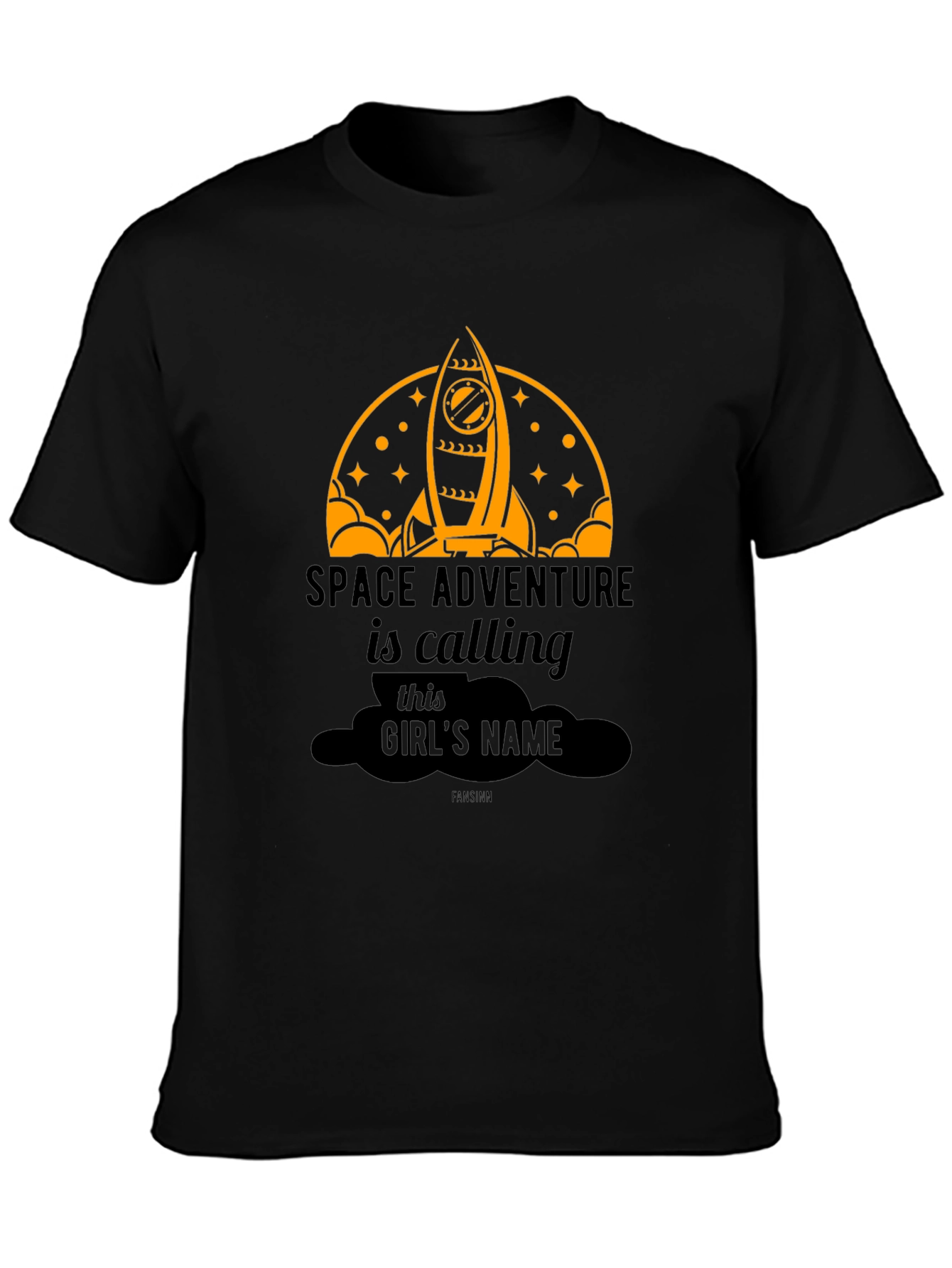 Space Adventure Girls Name T-Shirt