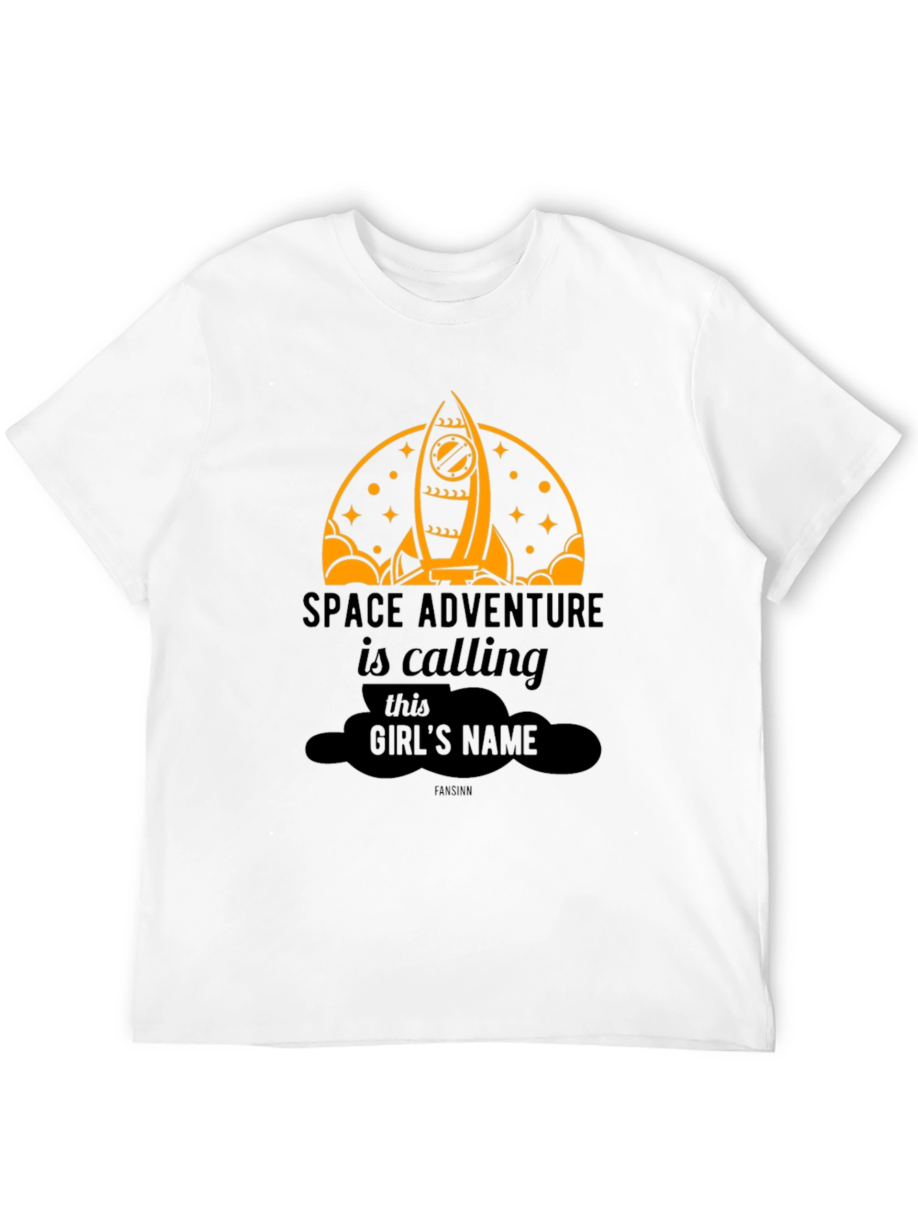 Space Adventure Girls Name T-Shirt