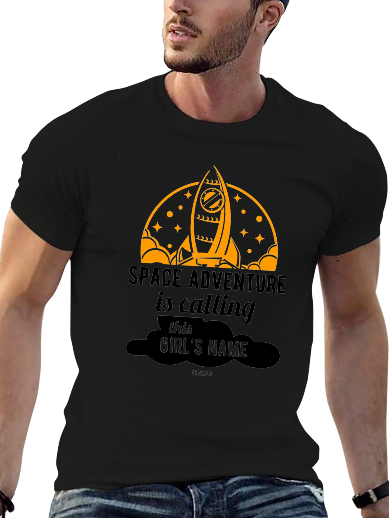 Space Adventure Girls Name T-Shirt
