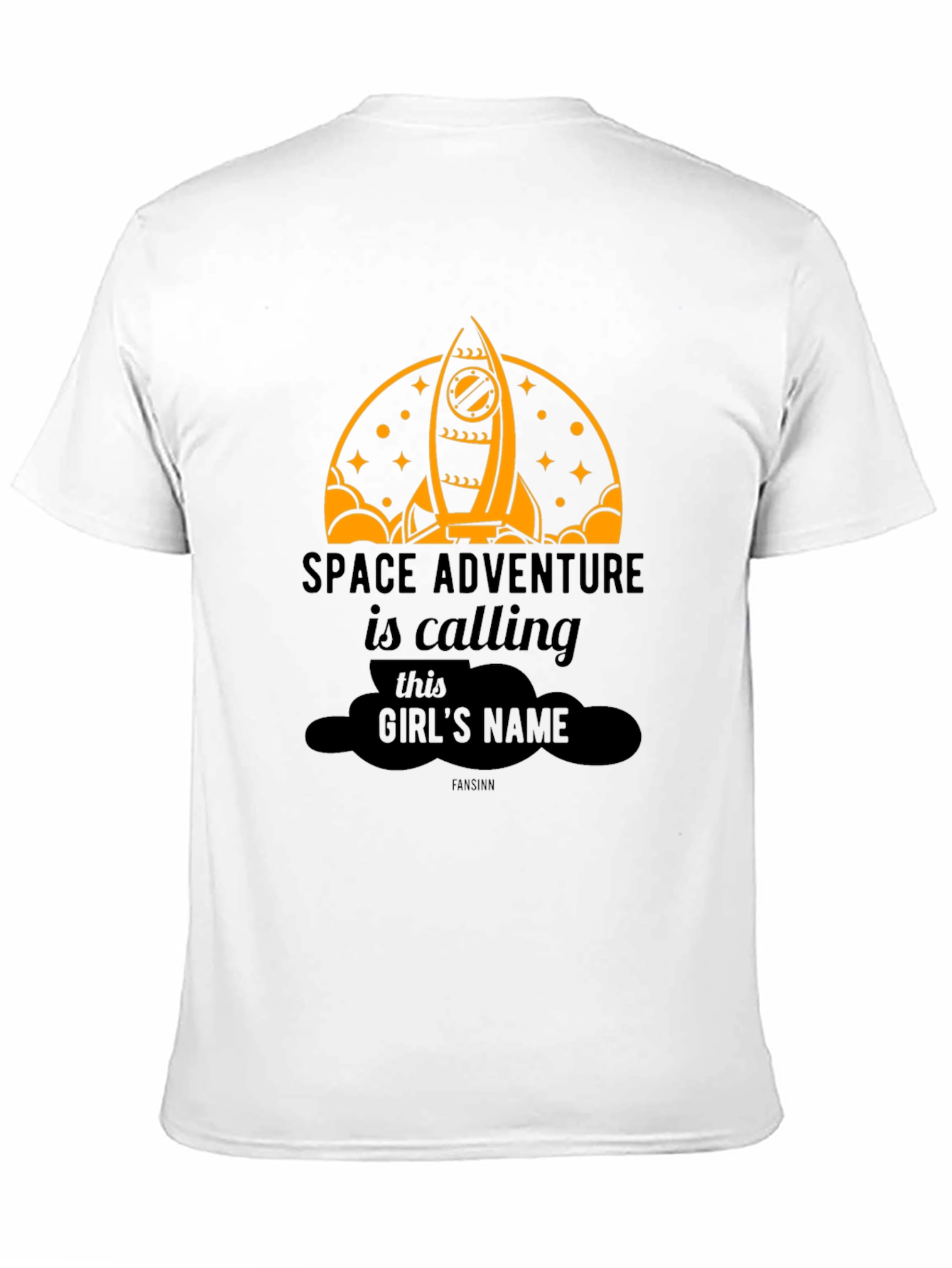 Space Adventure Girls Name T-Shirt