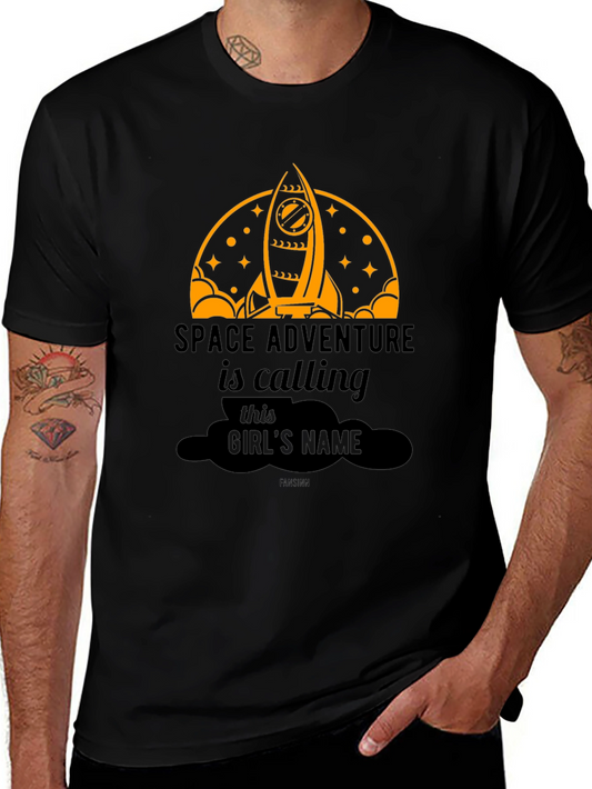 Space Adventure Girls Name T-Shirt