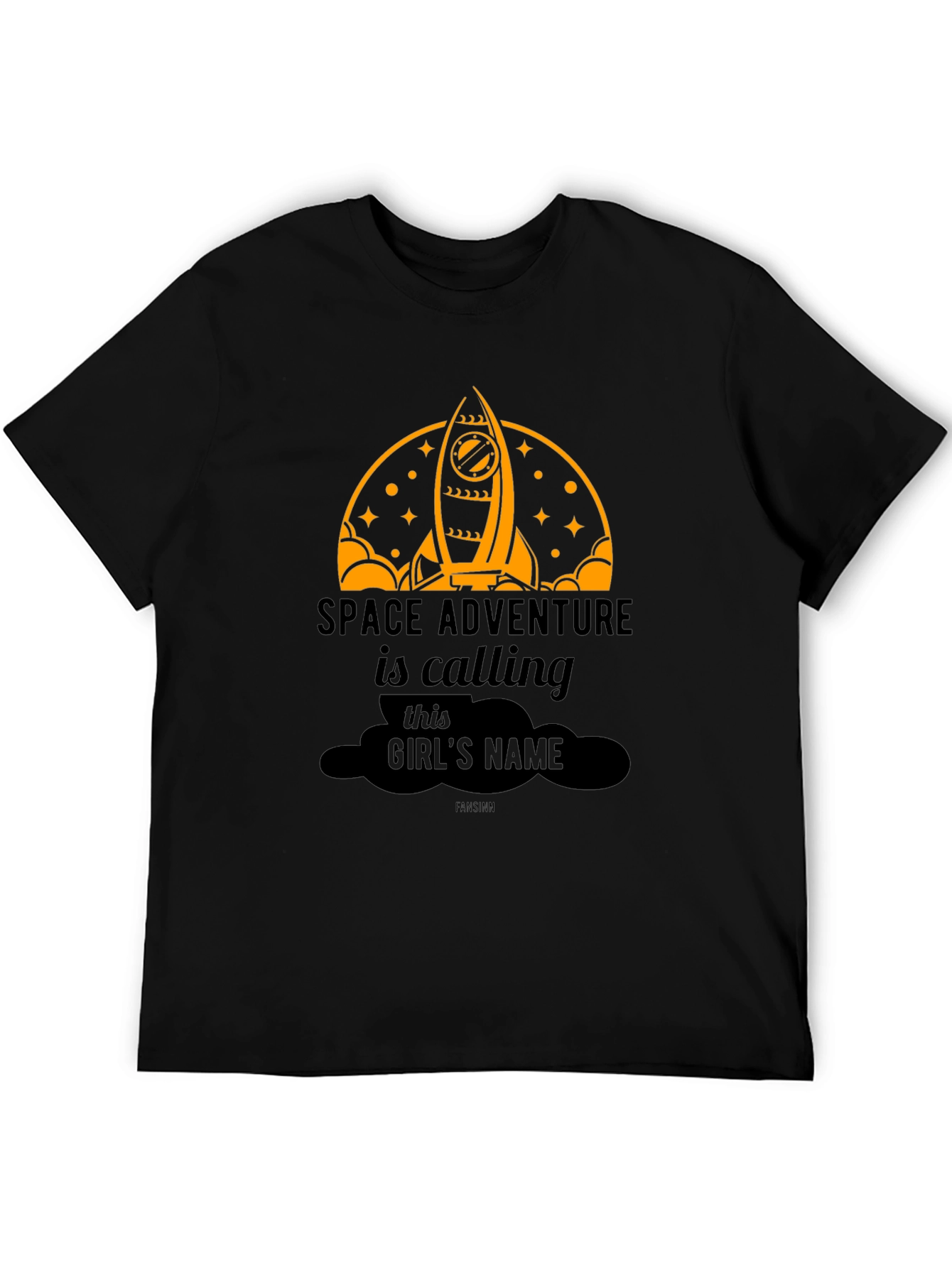 Space Adventure Girls Name T-Shirt