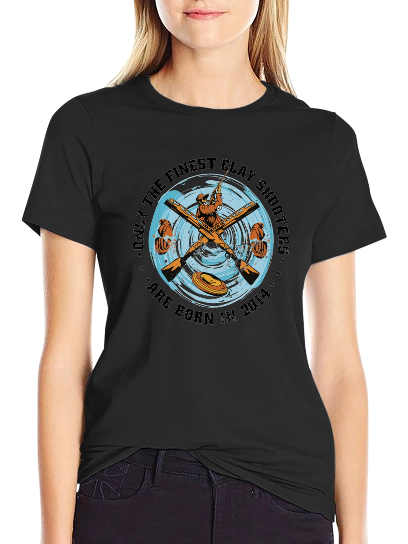 Clay Shooters Born in 2014 Black T-Shirt