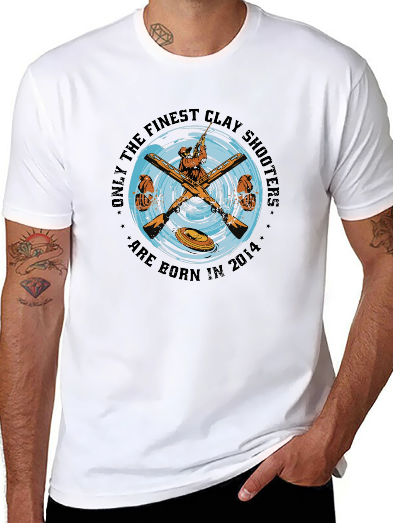Clay Shooters Born in 2014 Black T-Shirt