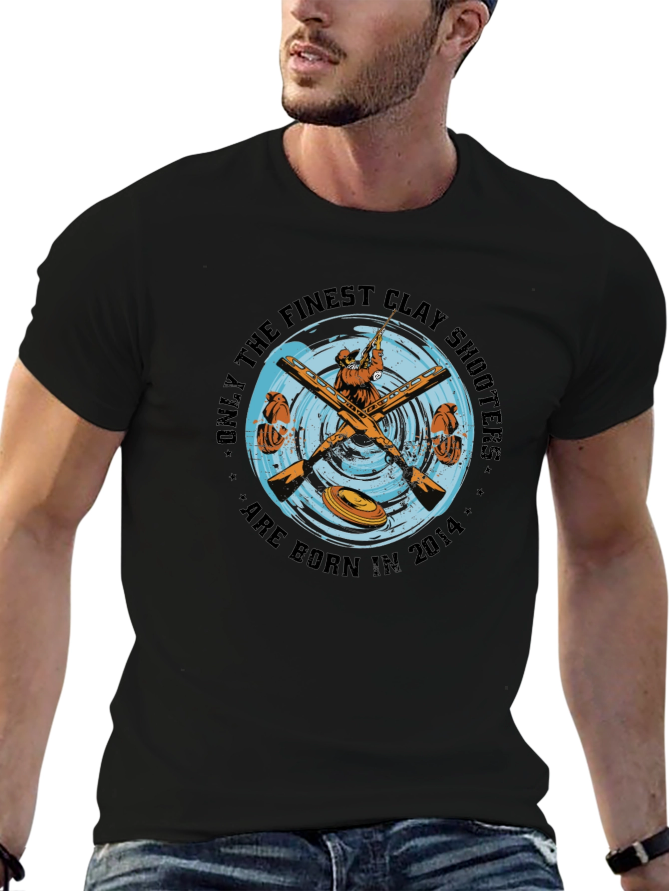 Clay Shooters Born in 2014 Black T-Shirt