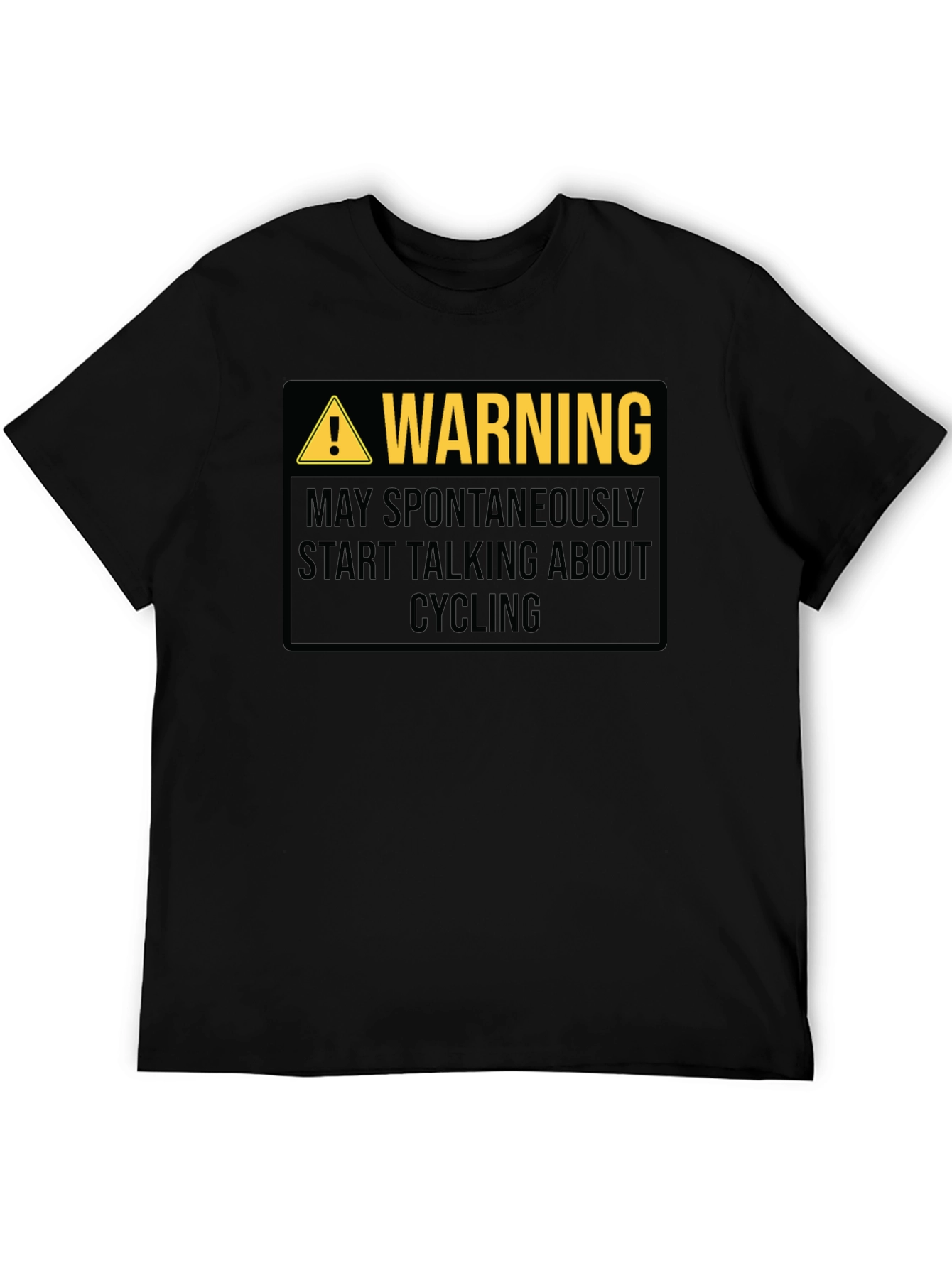 Warning May Spontaneously Talk About Cycling T-Shirt