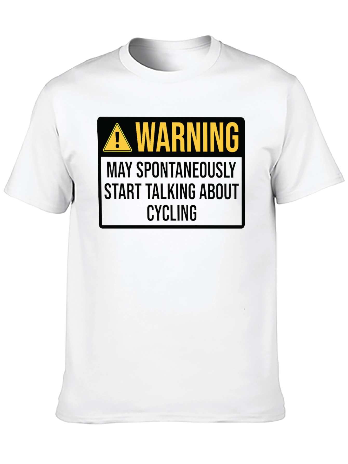 Warning May Spontaneously Talk About Cycling T-Shirt