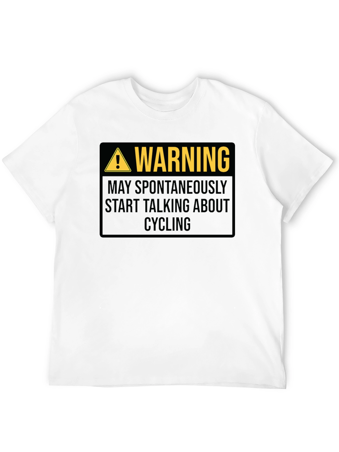 Warning May Spontaneously Talk About Cycling T-Shirt