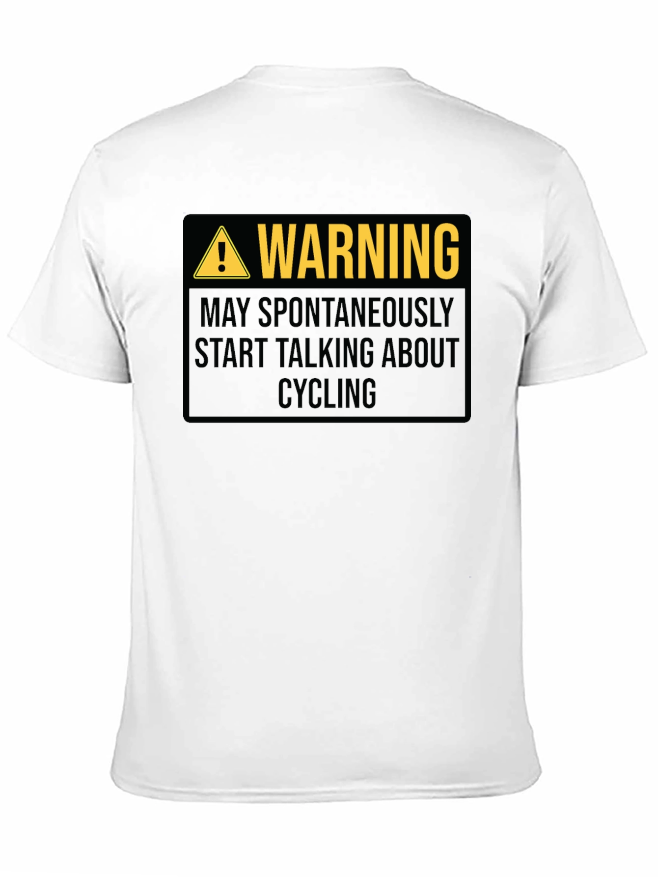 Warning May Spontaneously Talk About Cycling T-Shirt