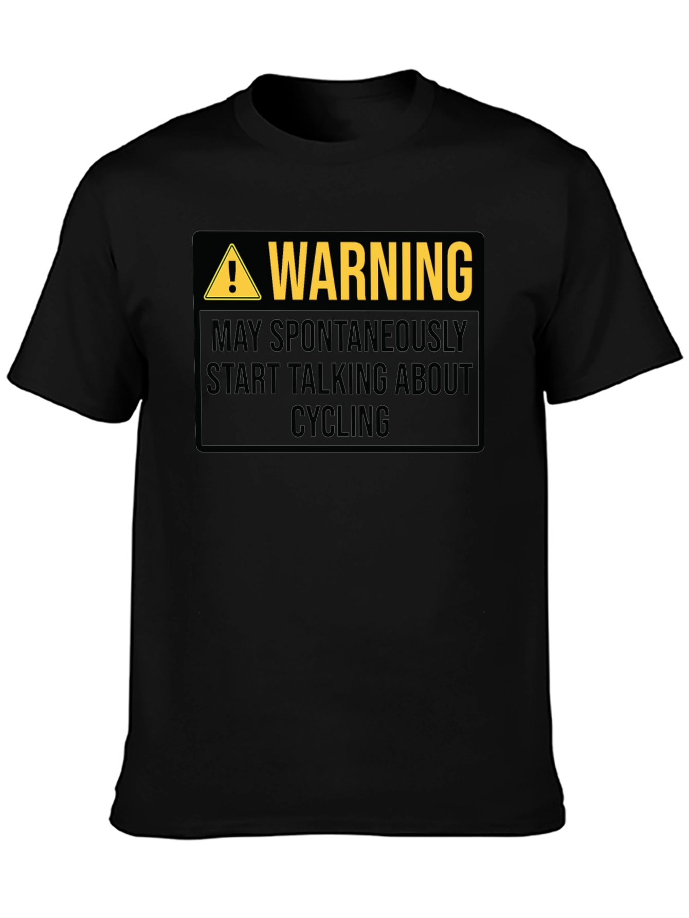 Warning May Spontaneously Talk About Cycling T-Shirt