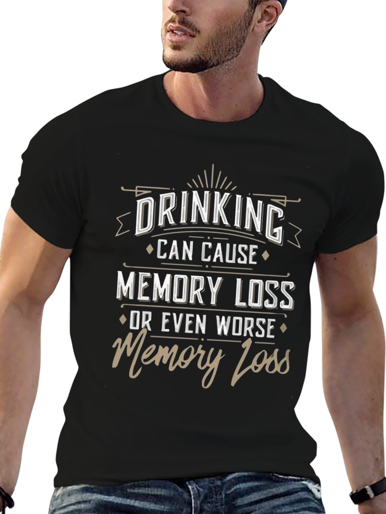Drinking Can Cause Memory Loss Novelty Graphic Tee