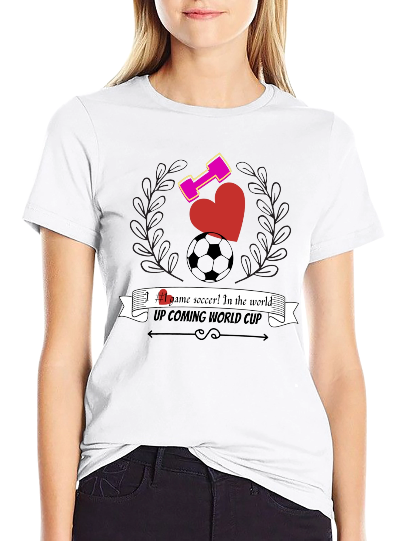 Mens Black Graphic T-Shirt - Soccer & Fitness Design