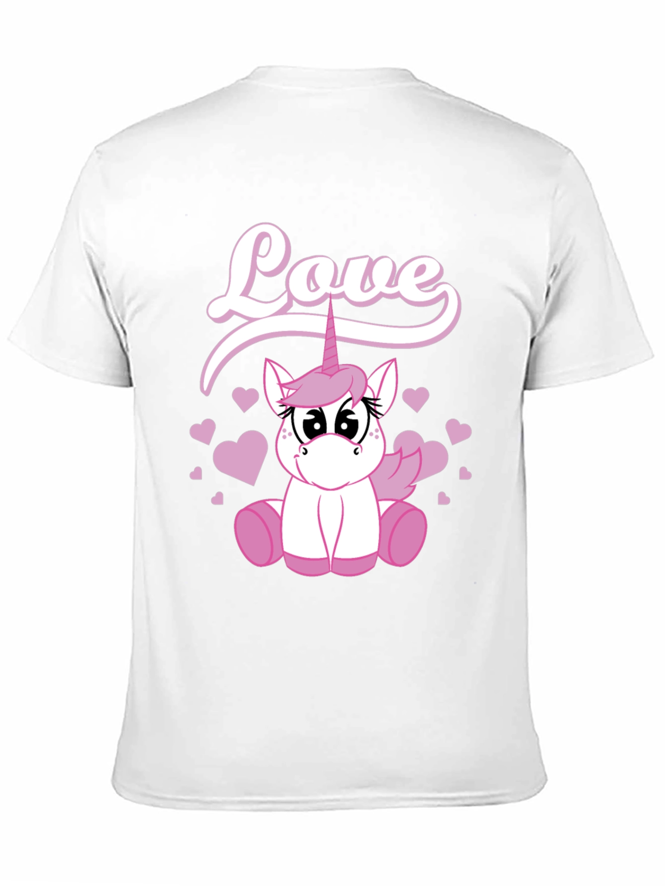 Love Unicorn Graphic Black T-Shirt