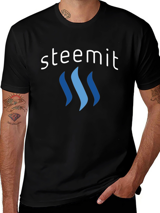 Steemit Logo Black T-Shirt - Stylish Crypto Apparel