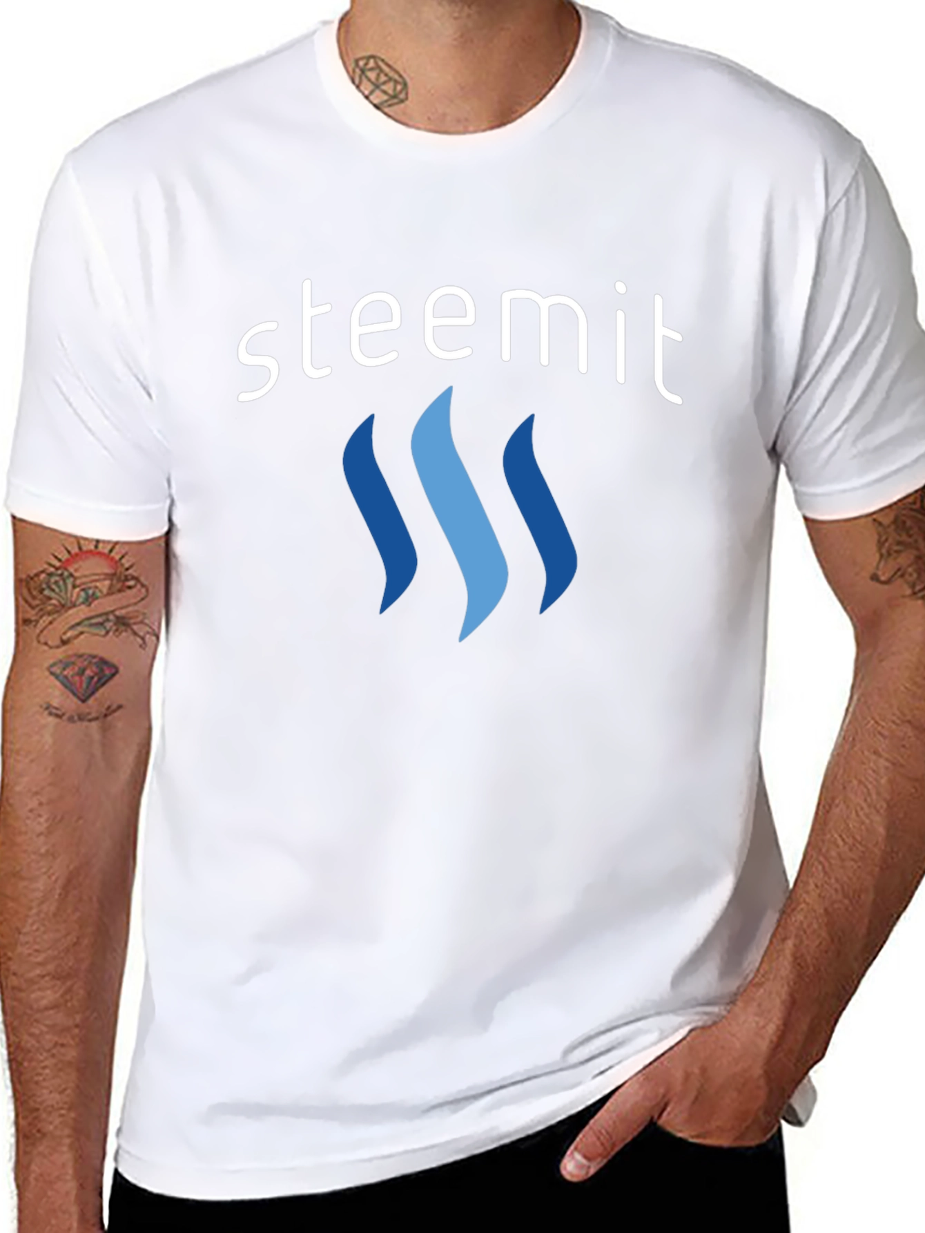 Steemit Logo Black T-Shirt - Stylish Crypto Apparel