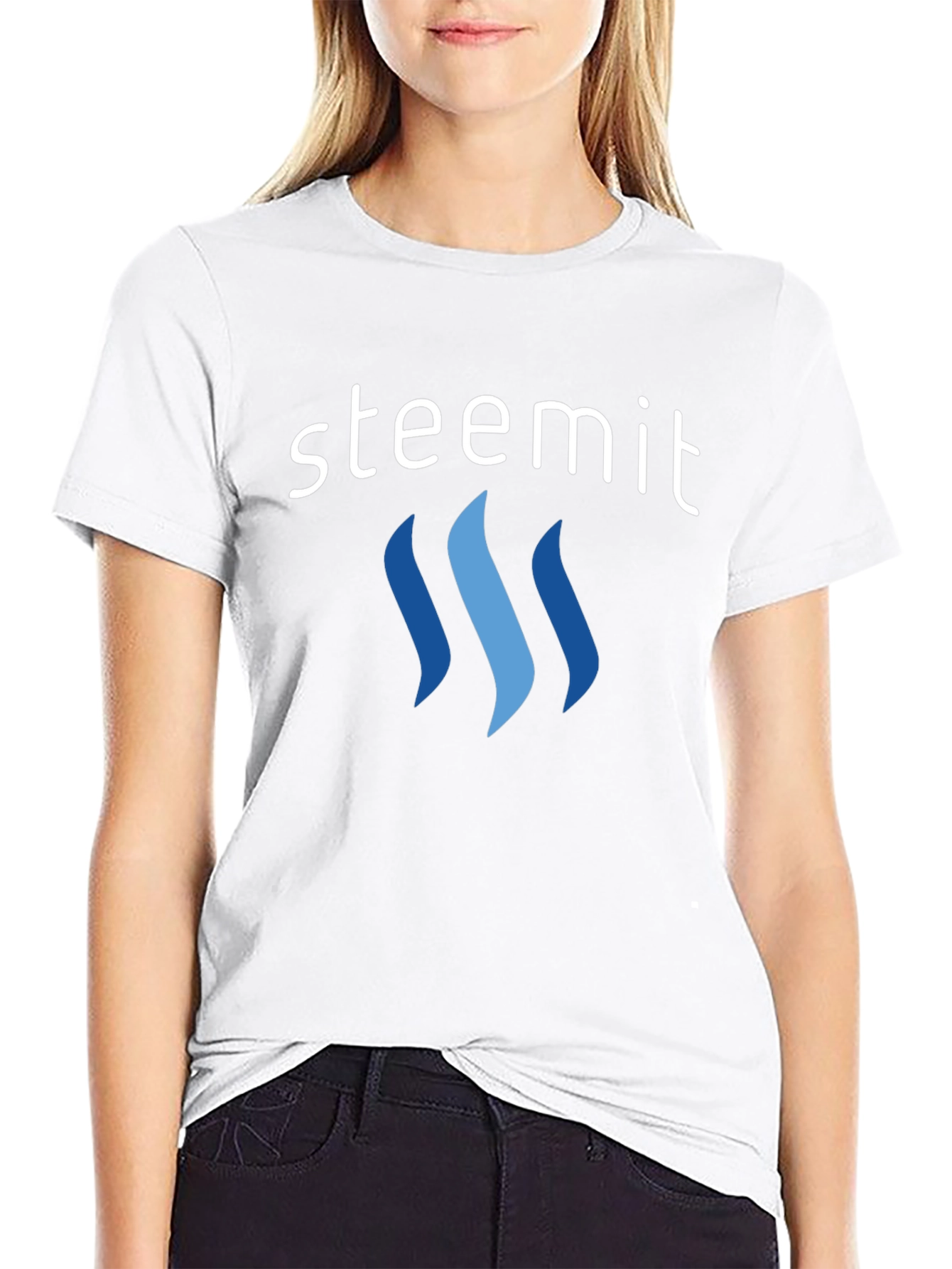 Steemit Logo Black T-Shirt - Stylish Crypto Apparel