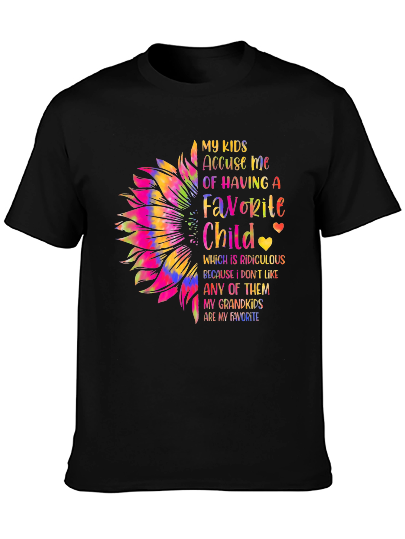 Favorite Grandkids Sunflower Graphic Tee
