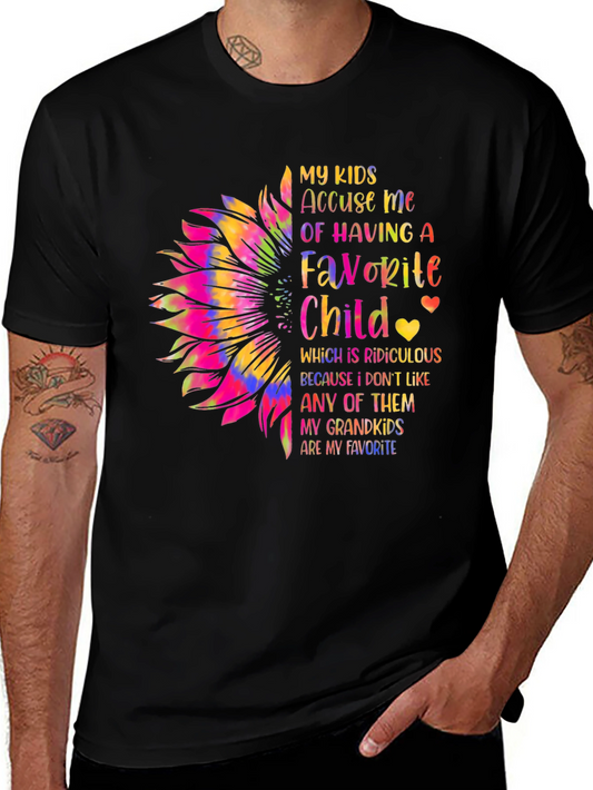 Favorite Grandkids Sunflower Graphic Tee