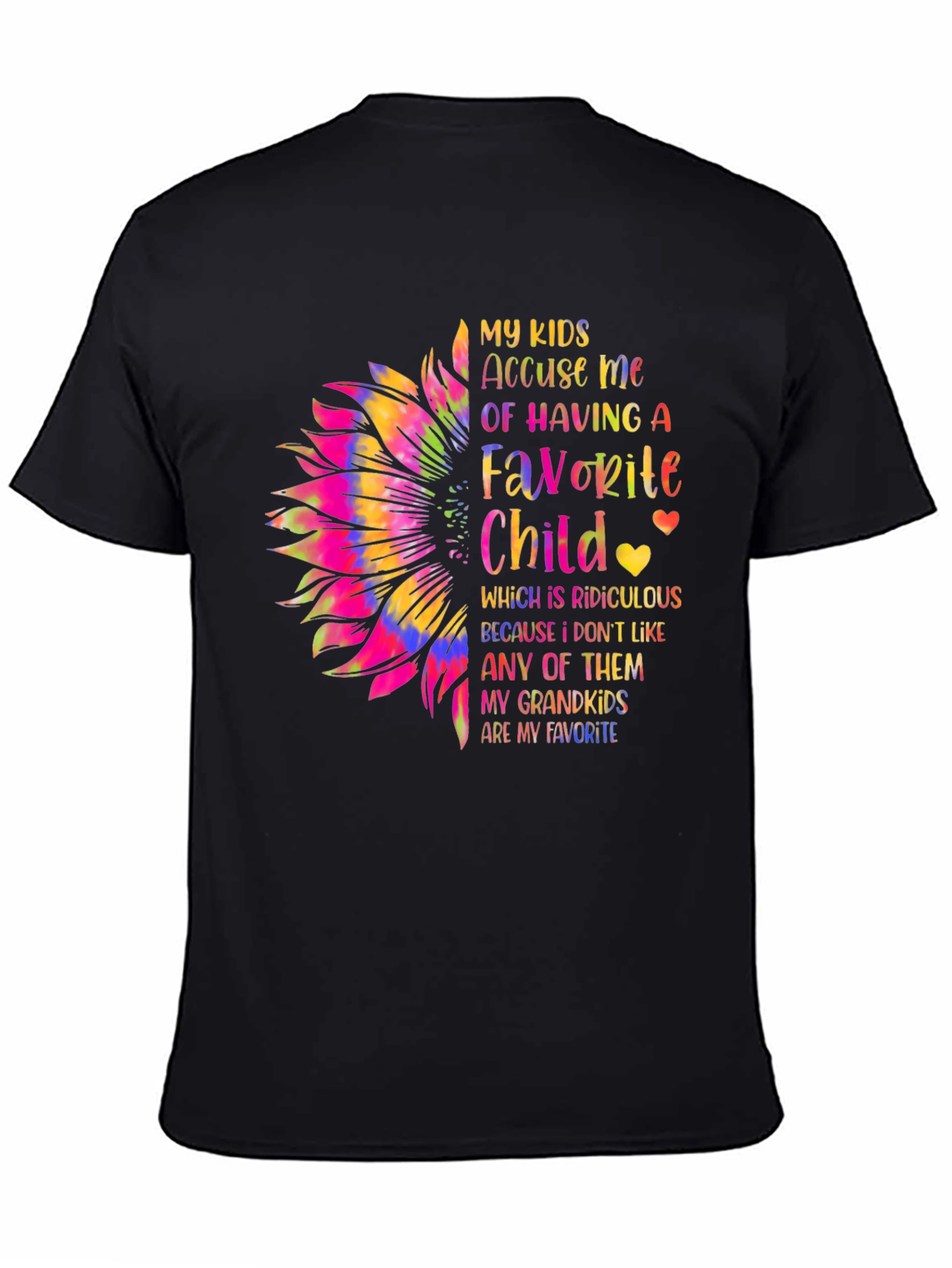 Favorite Grandkids Sunflower Graphic Tee
