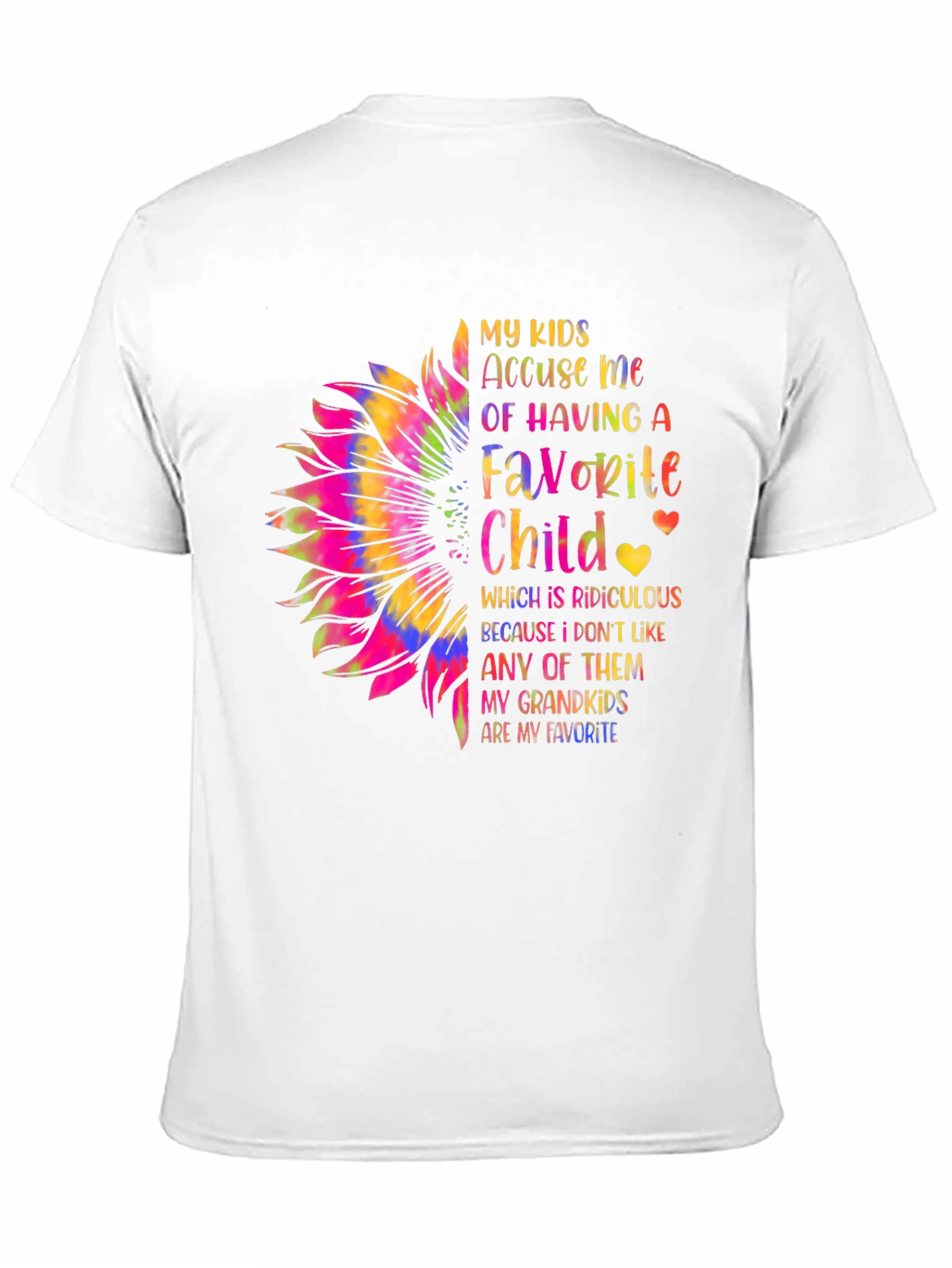 Favorite Grandkids Sunflower Graphic Tee