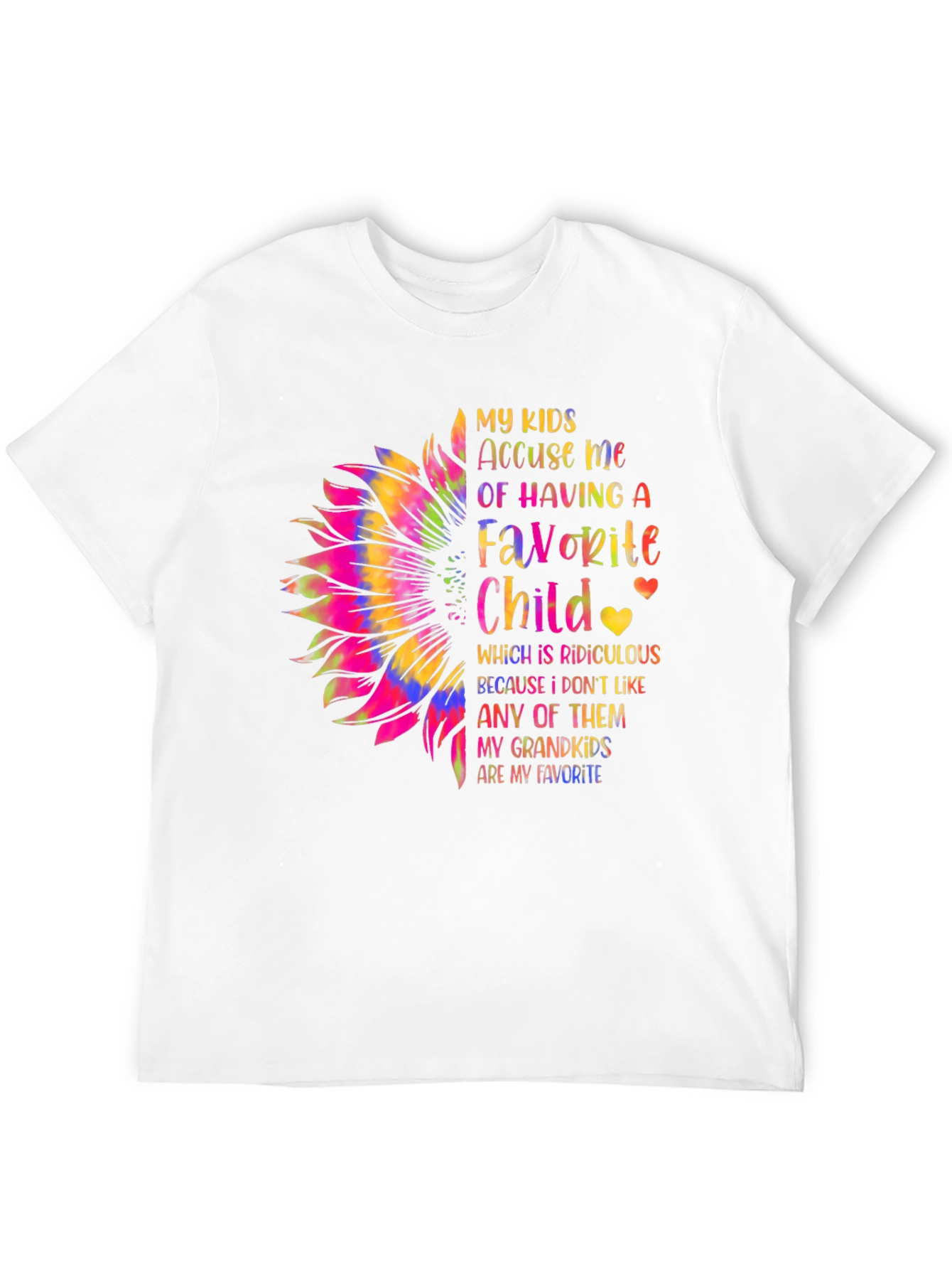 Favorite Grandkids Sunflower Graphic Tee