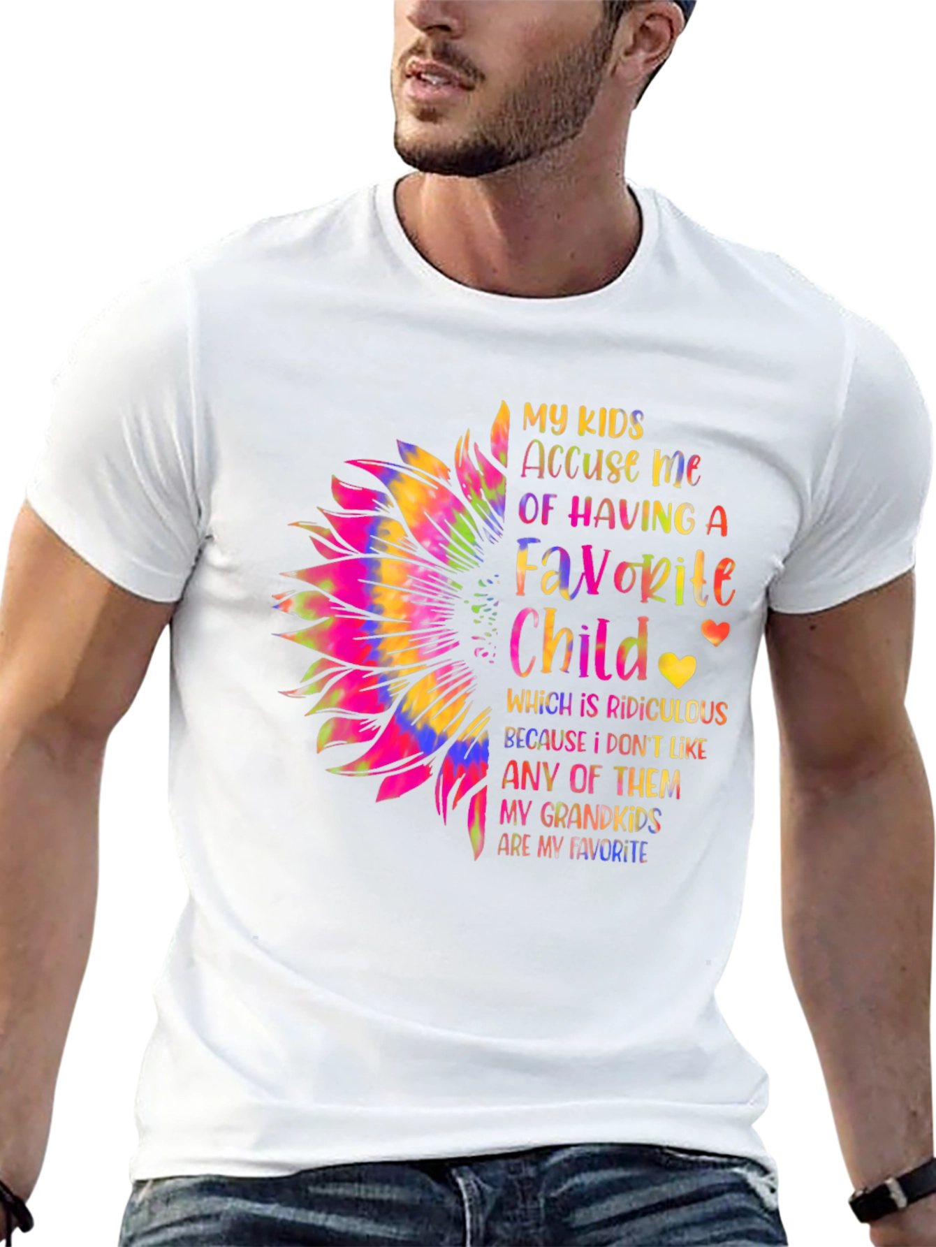 Favorite Grandkids Sunflower Graphic Tee