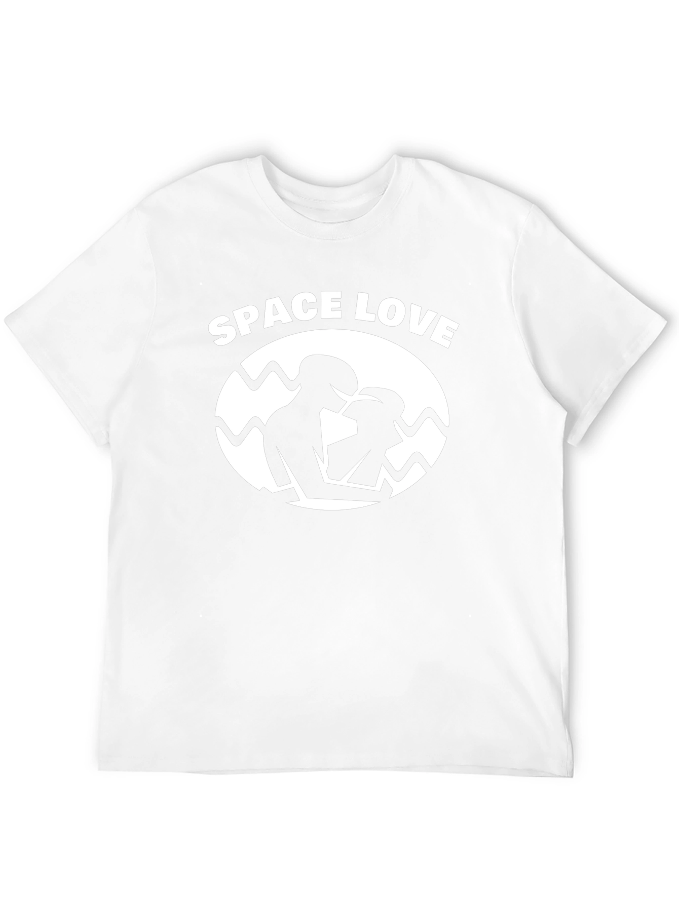 Space Love Graphic T-Shirt - Black Crew Neck Tee