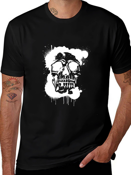 Edgy Skull Graphic Black T-Shirt for Men