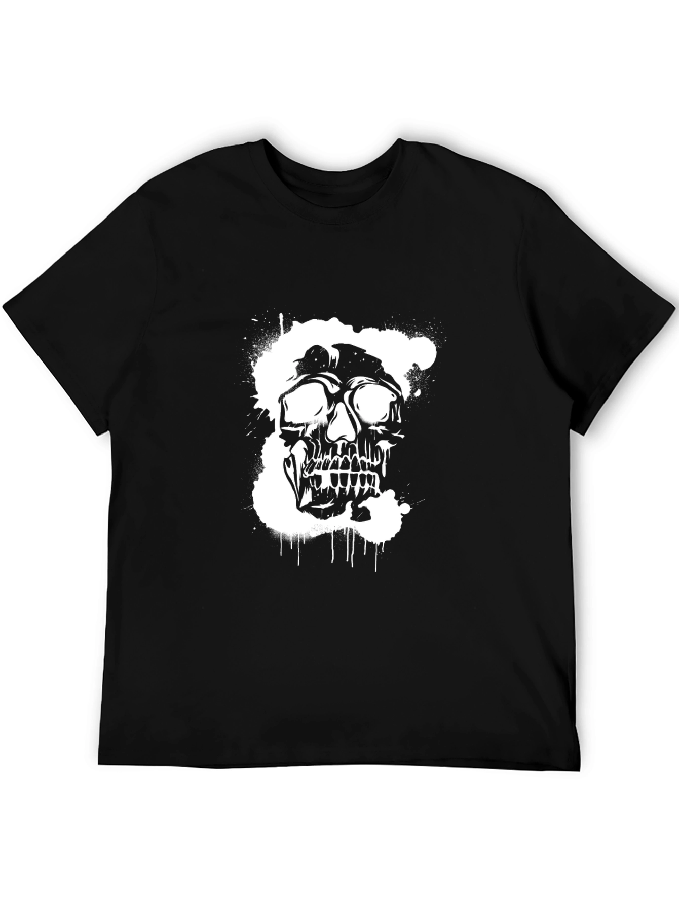 Edgy Skull Graphic Black T-Shirt for Men