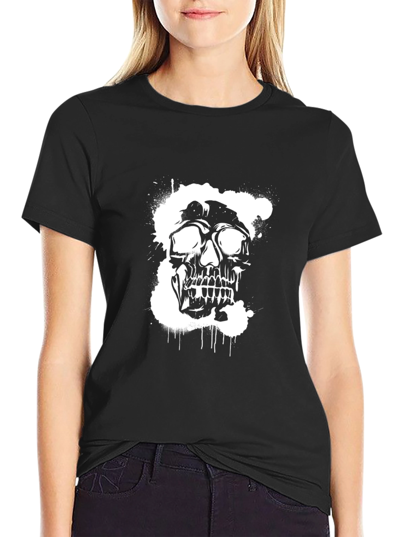 Edgy Skull Graphic Black T-Shirt for Men