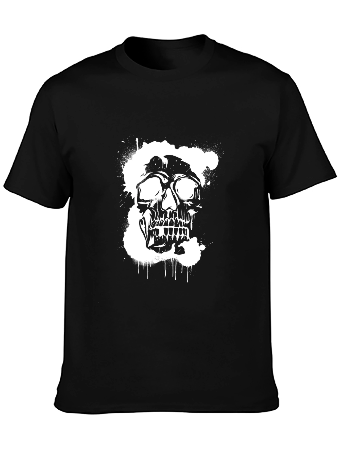 Edgy Skull Graphic Black T-Shirt for Men