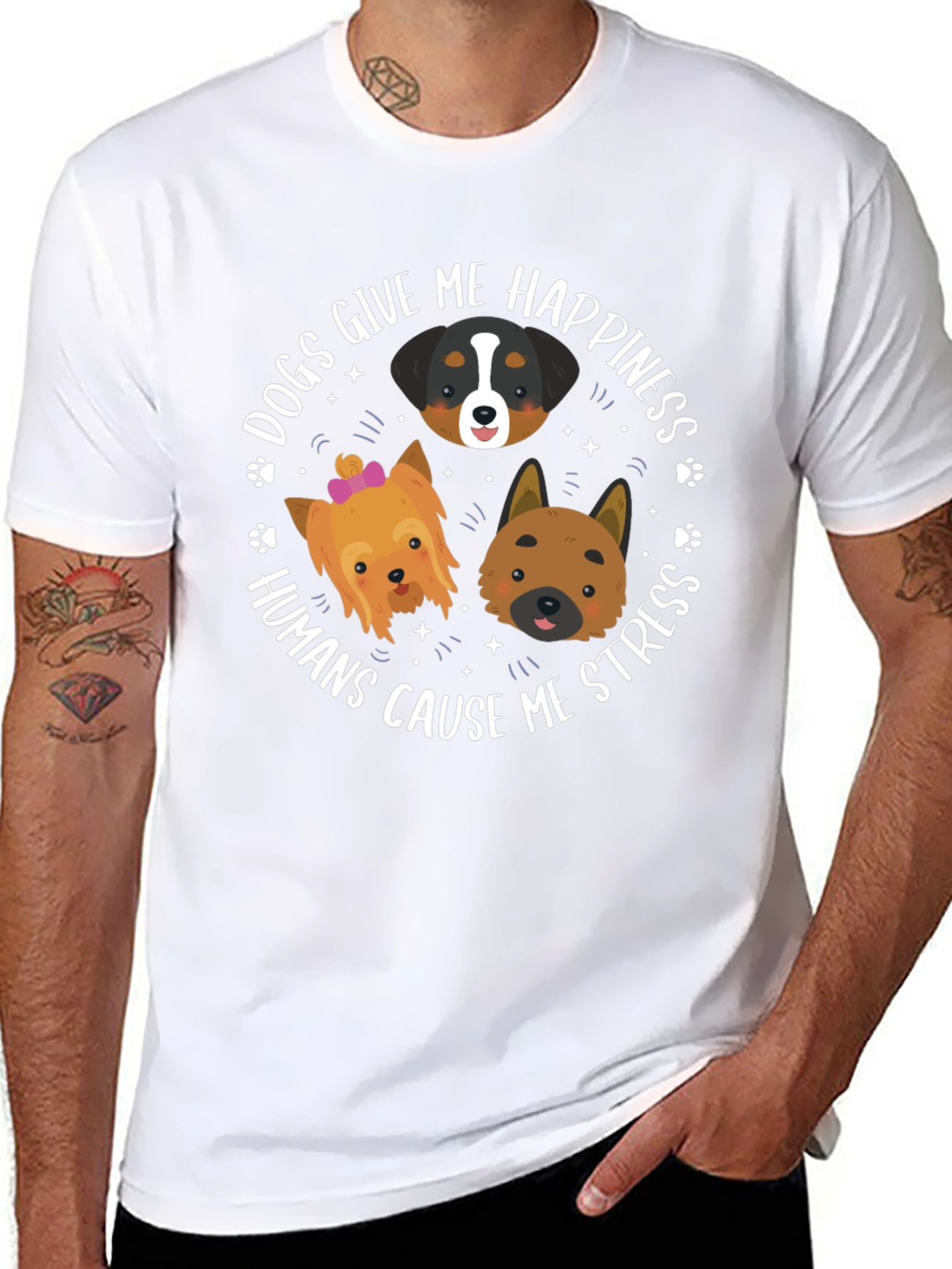 Dogs Give Me Happiness T-Shirt