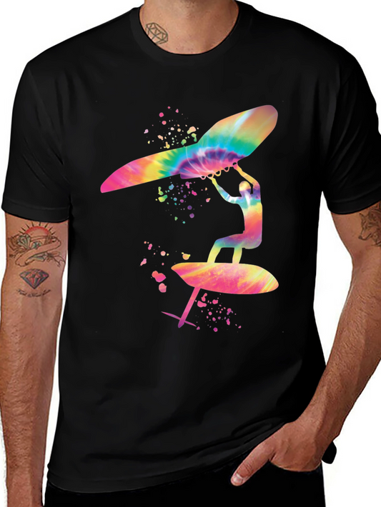 Tie Dye Wing Foiling T-Shirt - Colorful Watersport Tee