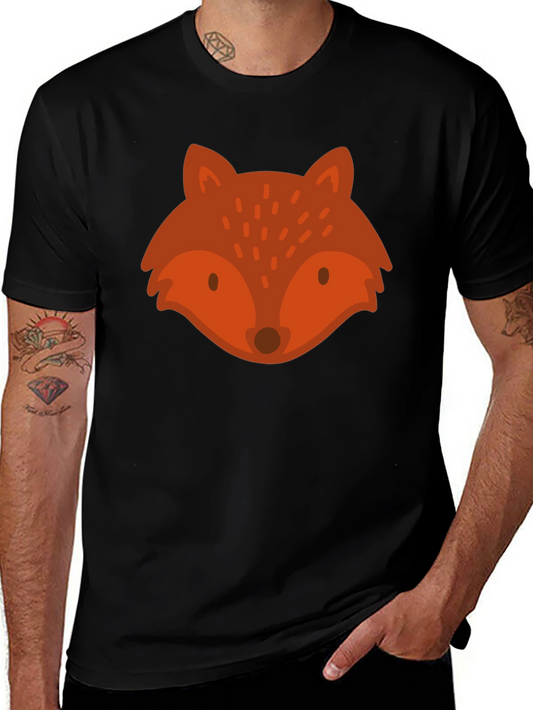 Fox Graphic Tee - Unisex Black Cotton T-Shirt