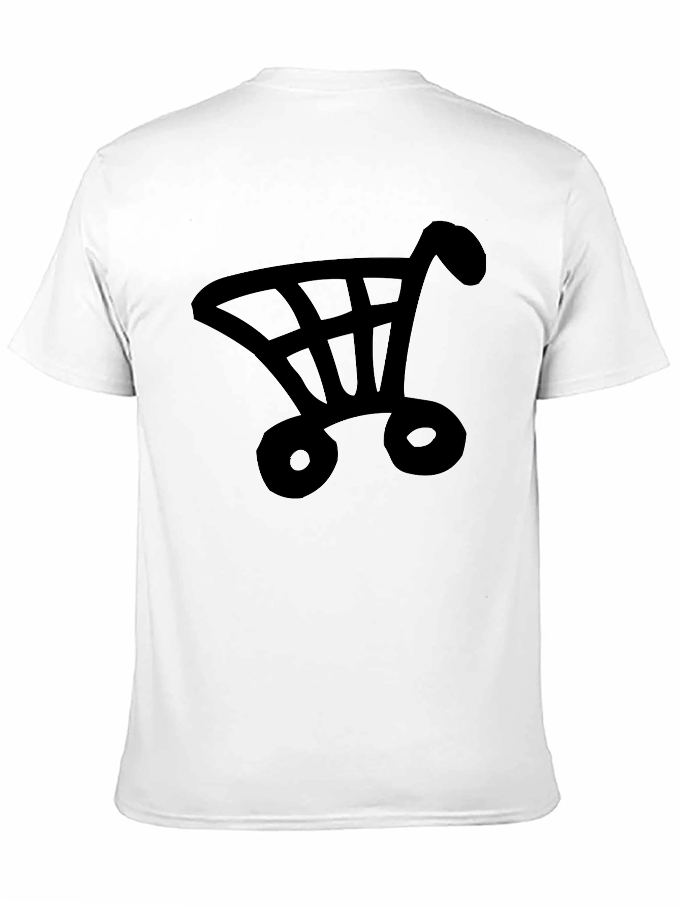 Shopping Cart Graphic Tee - Black Cotton