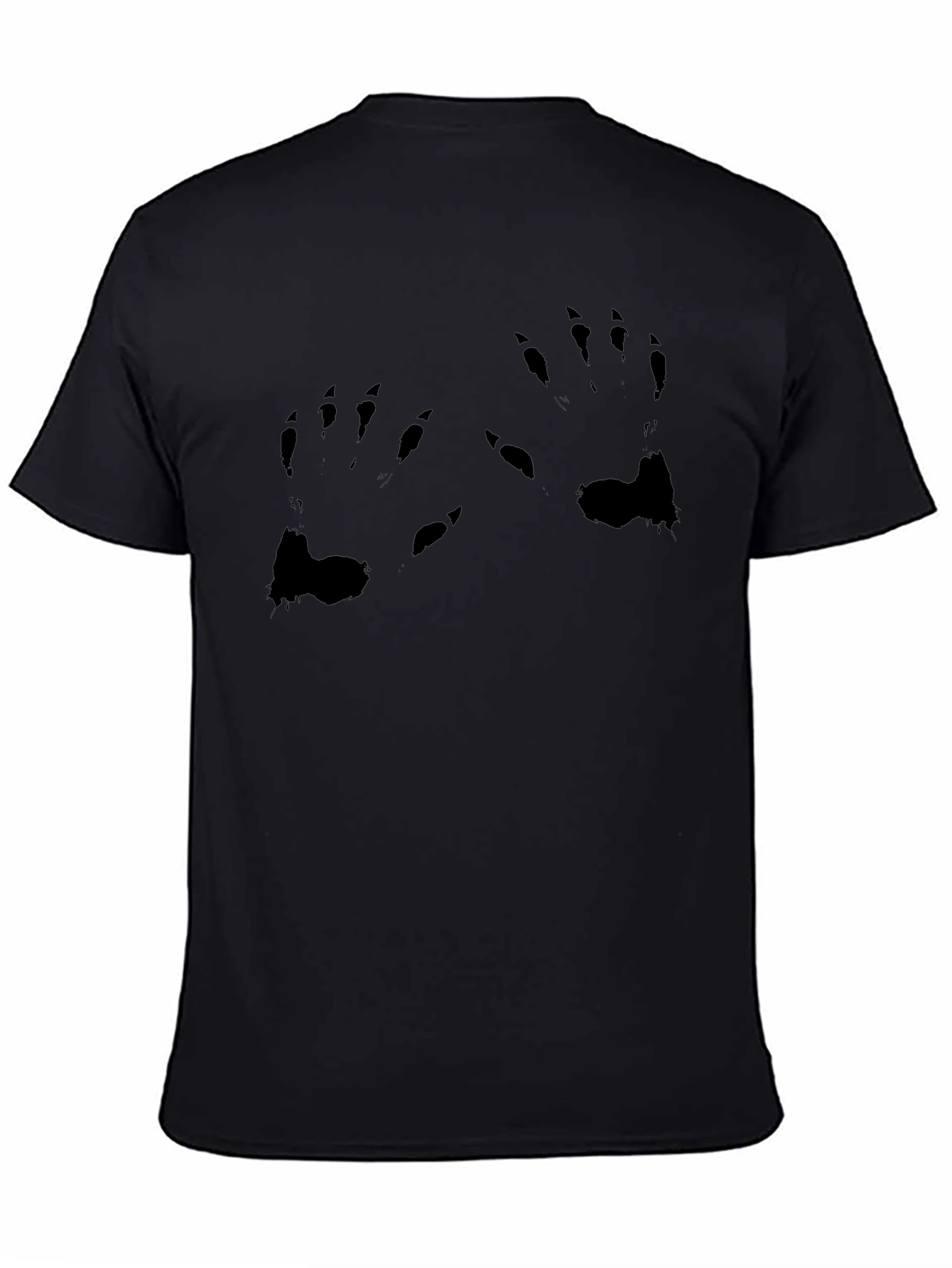 Black Graphic Tee - Monster Claw Print