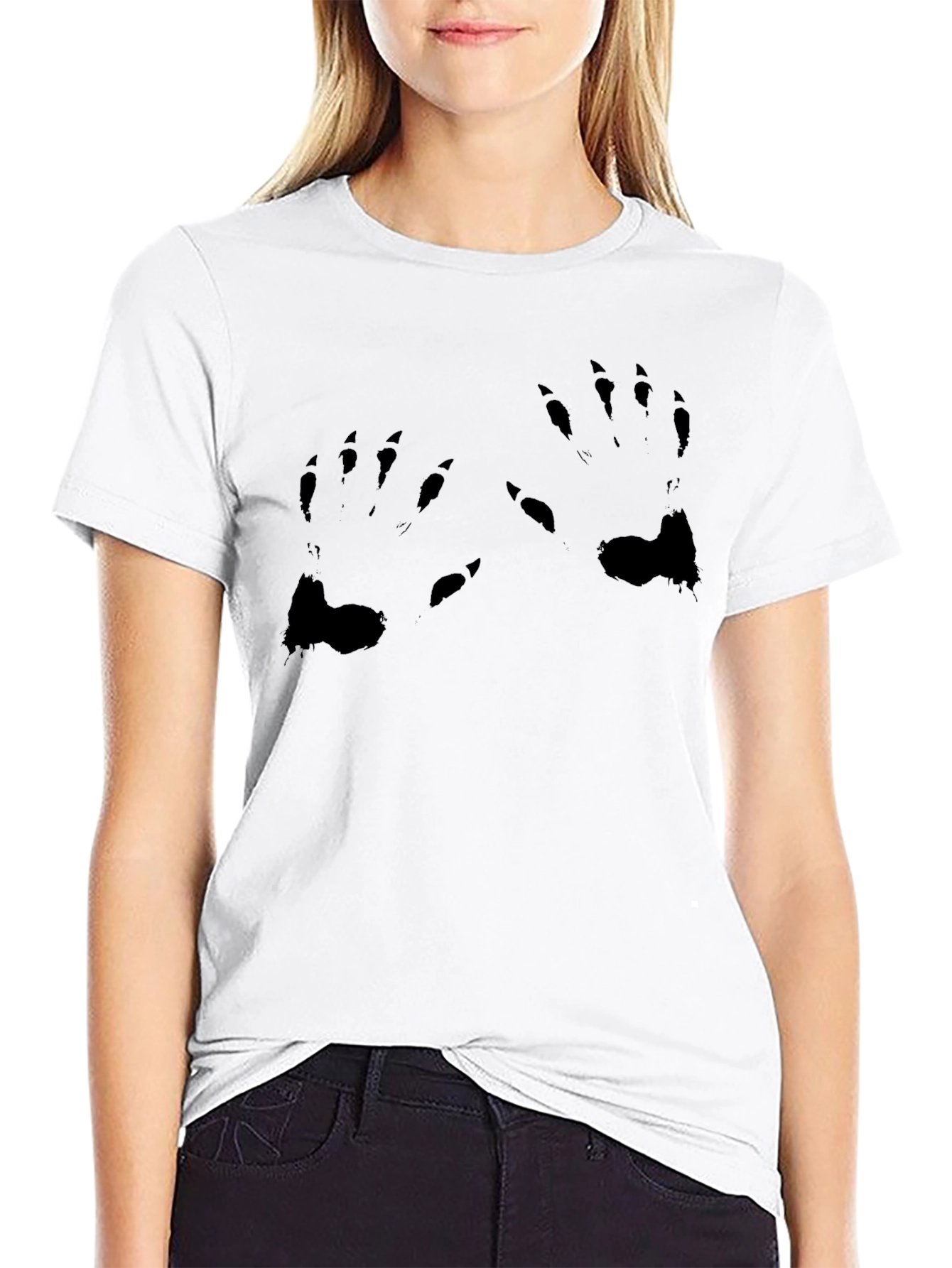 Black Graphic Tee - Monster Claw Print