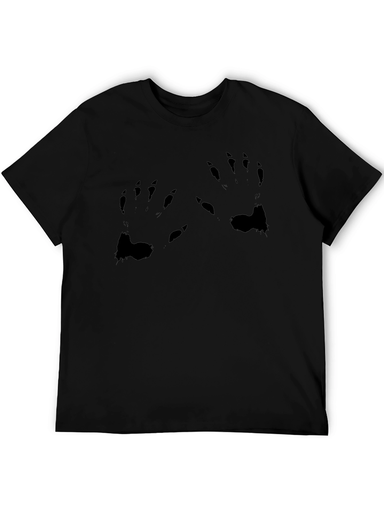 Black Graphic Tee - Monster Claw Print