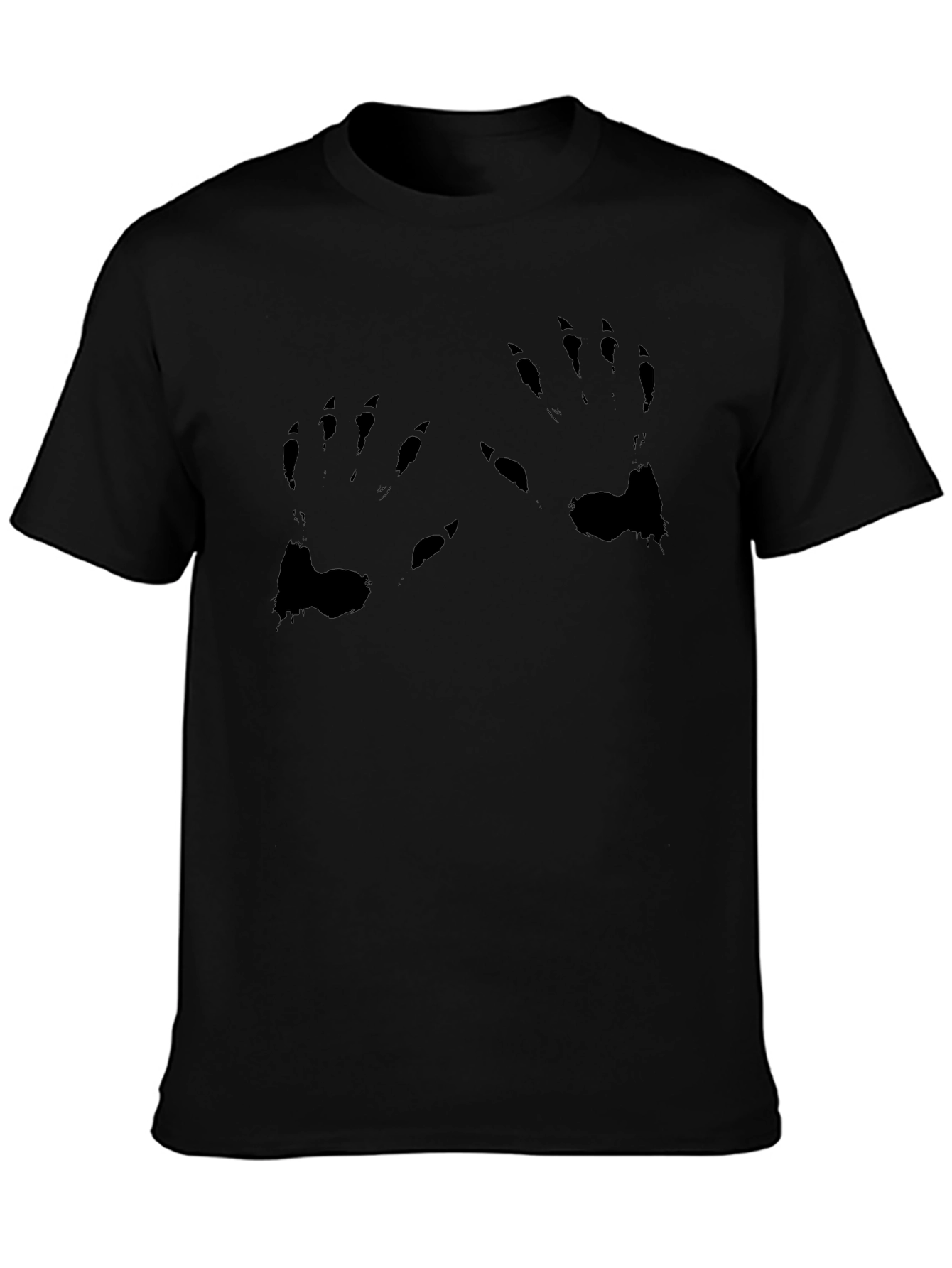 Black Graphic Tee - Monster Claw Print