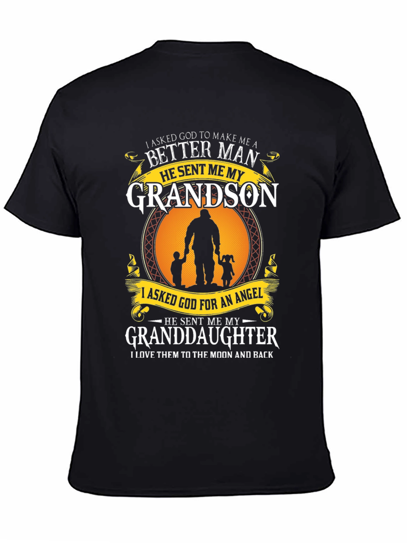 Grandparent T-Shirt: Grandson & Granddaughter