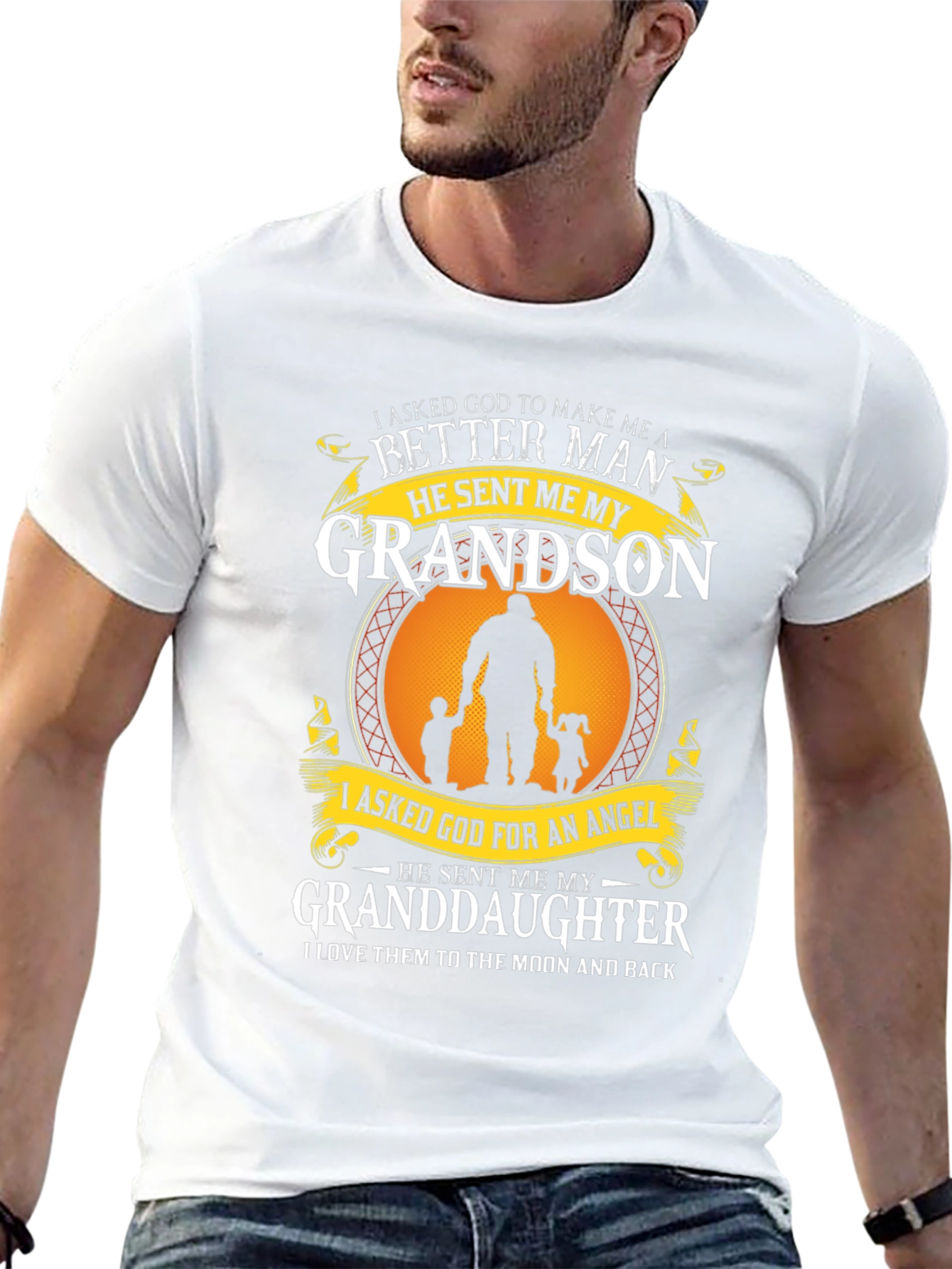 Grandparent T-Shirt: Grandson & Granddaughter