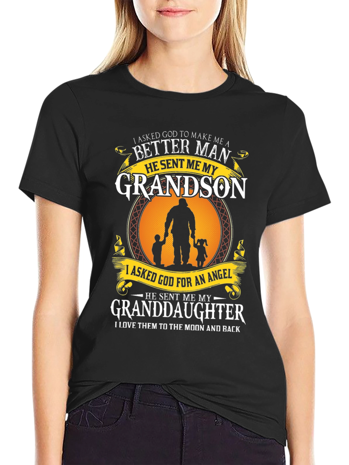 Grandparent T-Shirt: Grandson & Granddaughter