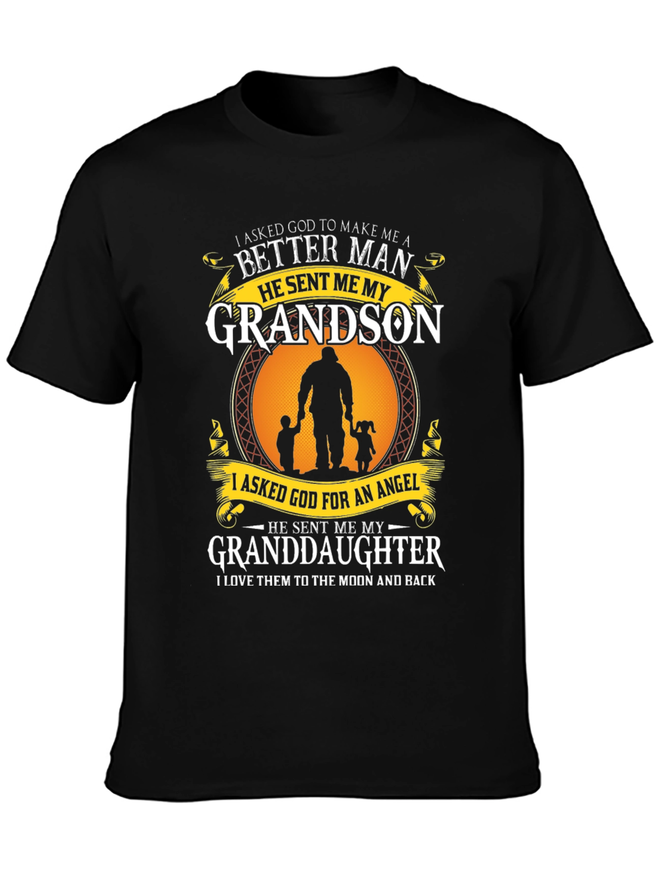 Grandparent T-Shirt: Grandson & Granddaughter