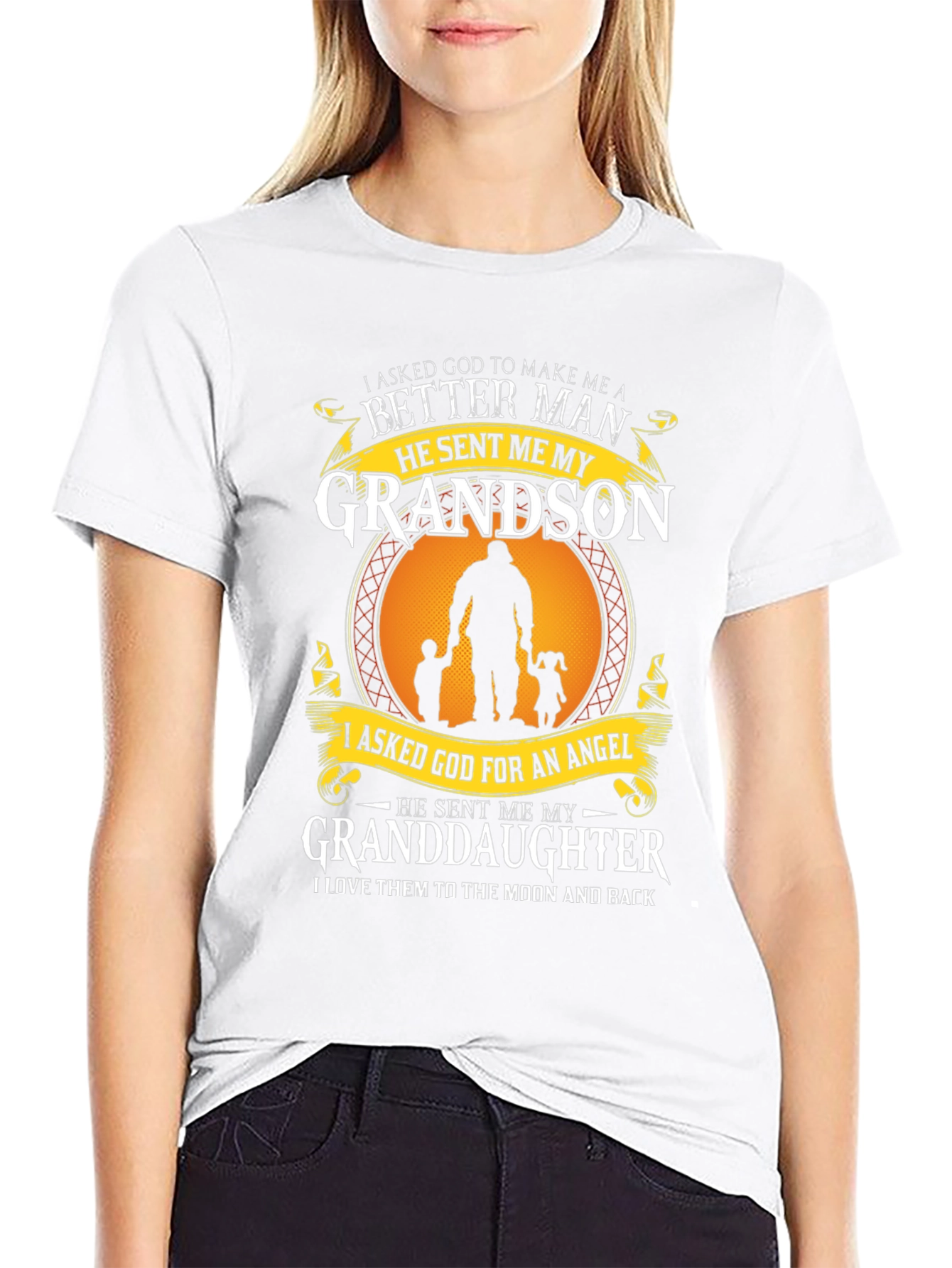 Grandparent T-Shirt: Grandson & Granddaughter