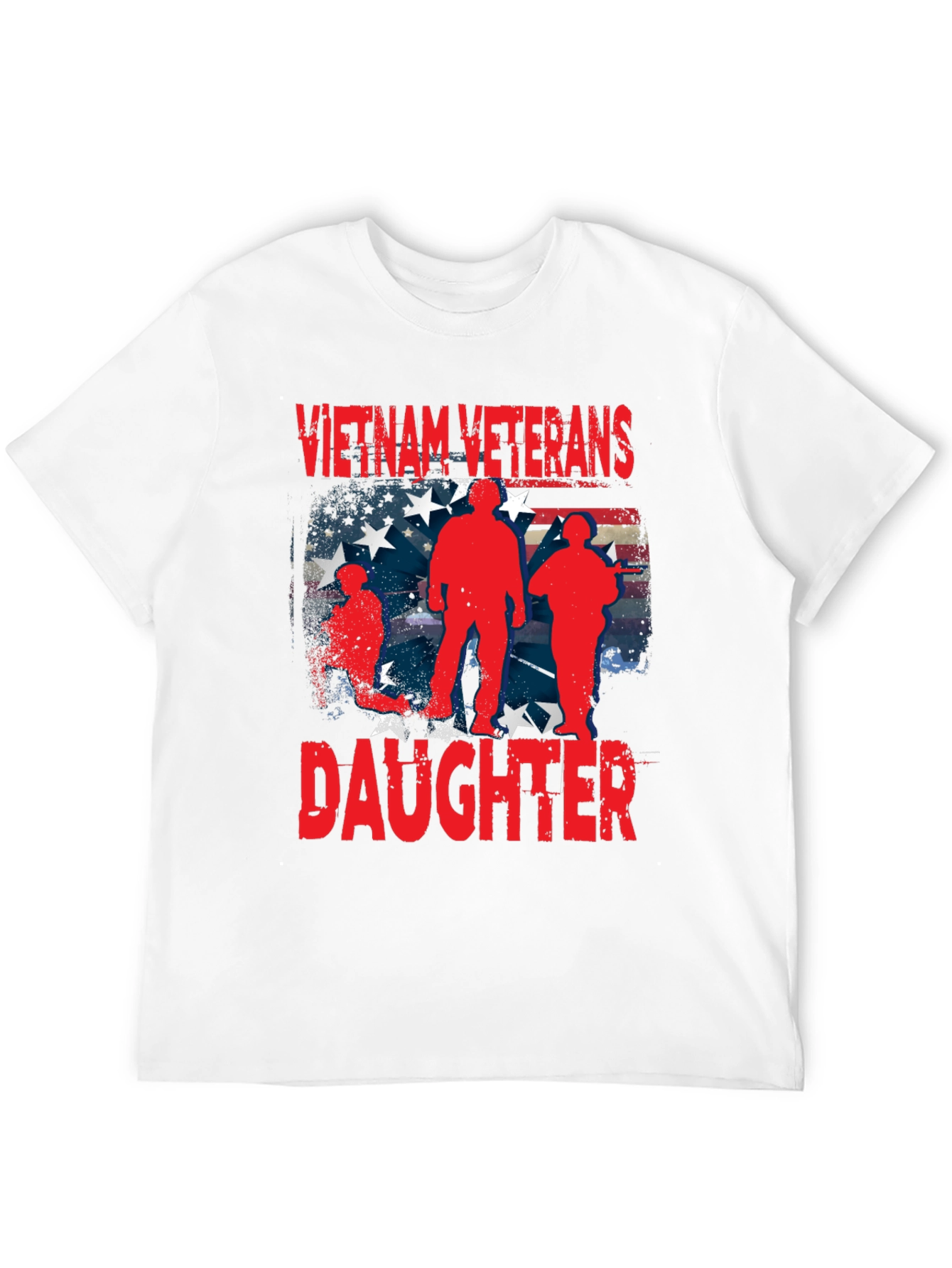 Vietnam Veterans Daughter T-Shirt Patriotic US Flag