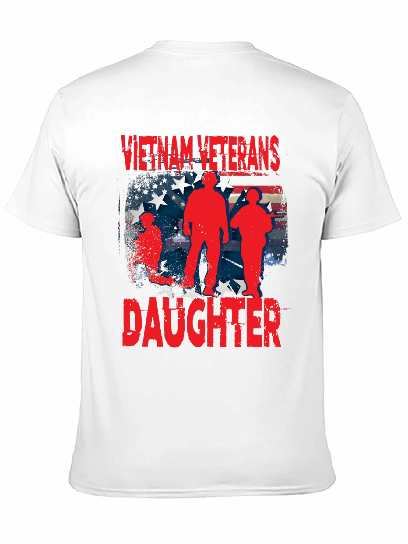 Vietnam Veterans Daughter T-Shirt Patriotic US Flag