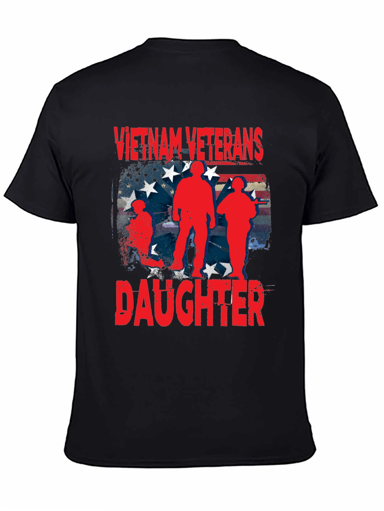 Vietnam Veterans Daughter T-Shirt Patriotic US Flag