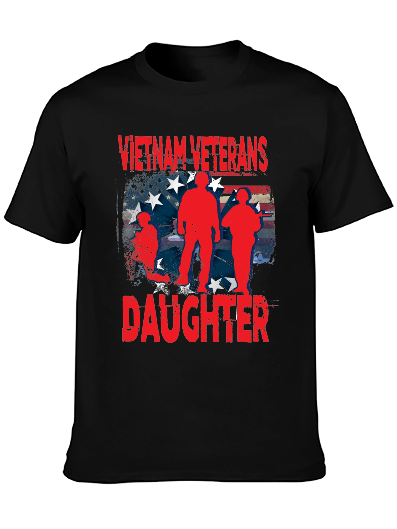Vietnam Veterans Daughter T-Shirt Patriotic US Flag