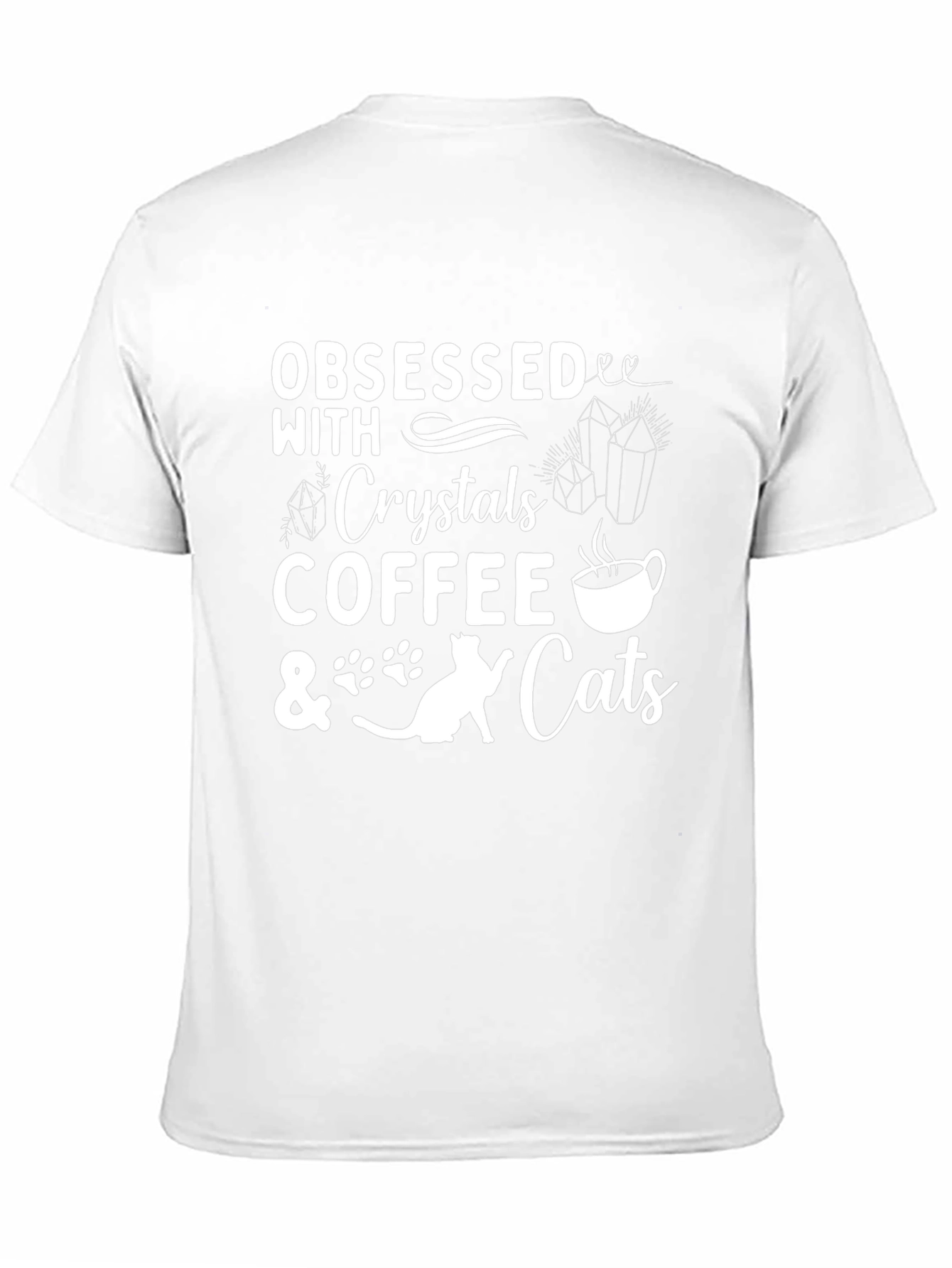 Obsessed with Crystals Coffee & Cats Graphic Tee